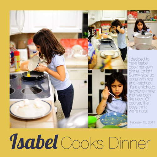 Isabel Cooks Dinner Page